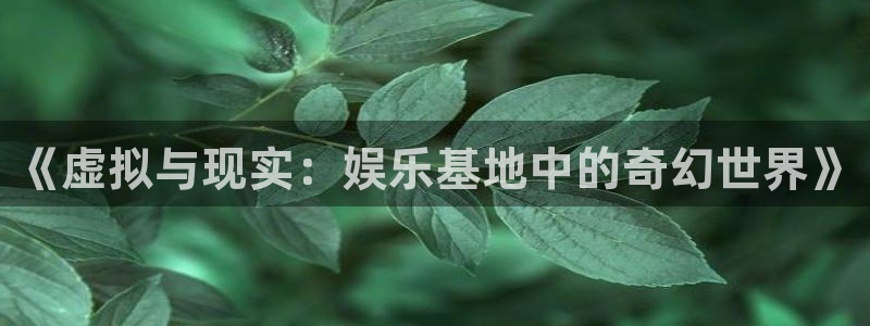 7790必发集团平台在线注册：《虚拟与现实：娱乐基地中的奇幻世界》